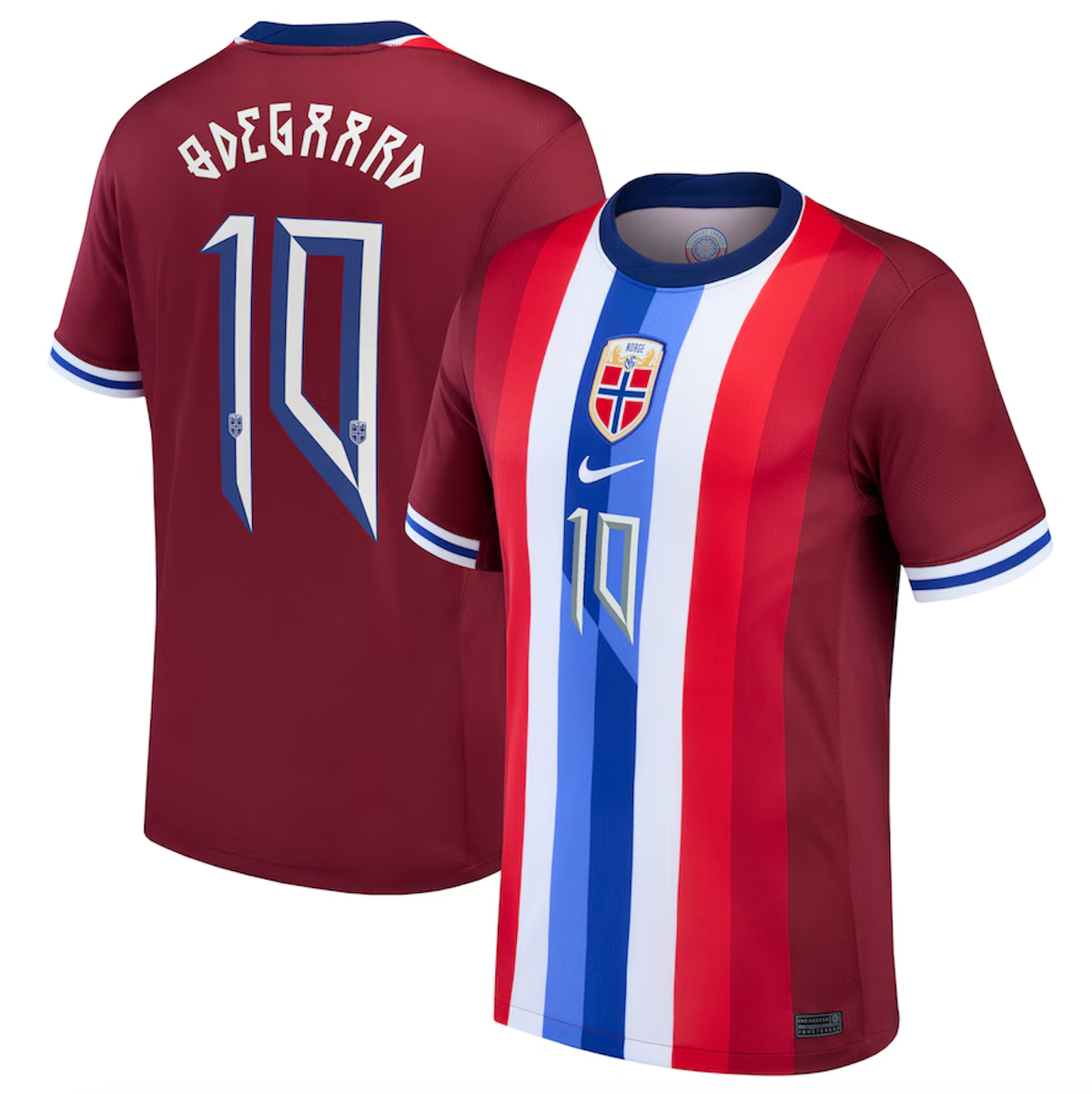 #10 ﾃ賄egaard Norway Home Jersey 2024/2025