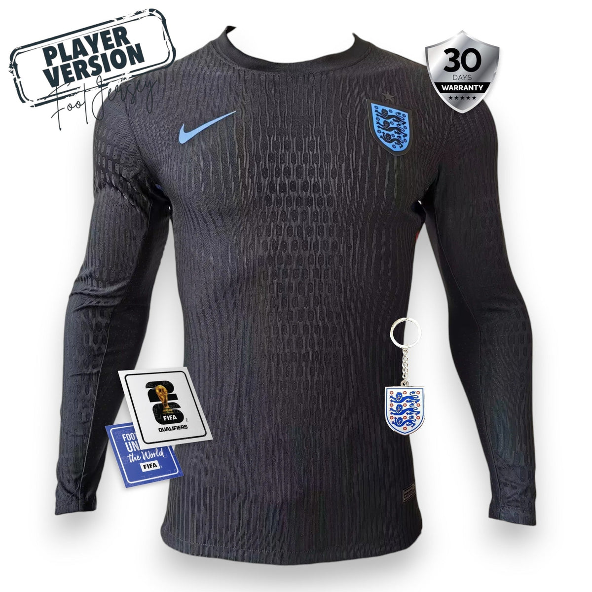 England Player Away Jersey 2025/2026 - Long Sleeve