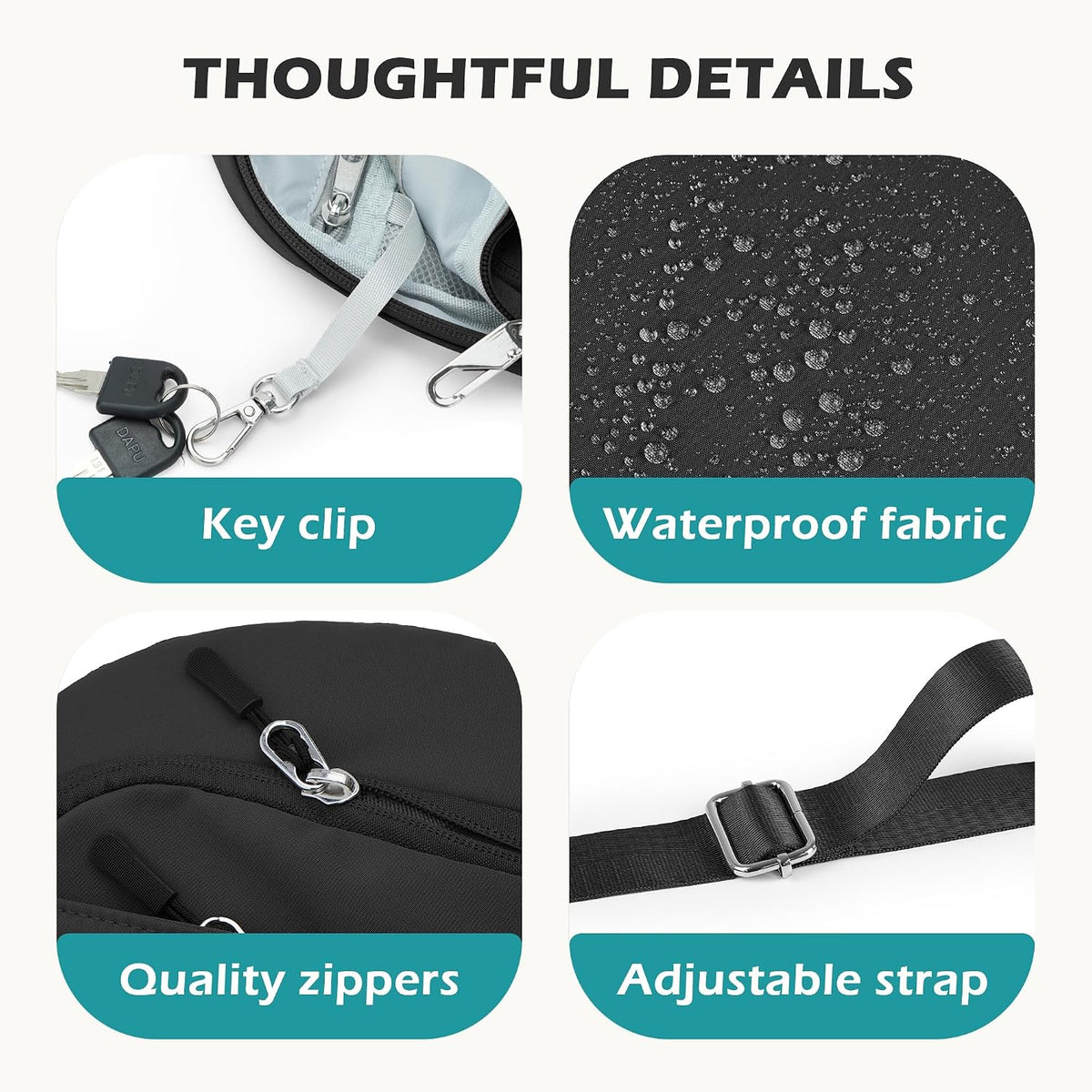 TOPEAST Anti Theft Crossbody Bags for Women Men, Small Sling Crossbody Bag Travel Purse Shoulder Wallet with RFID Blocking
