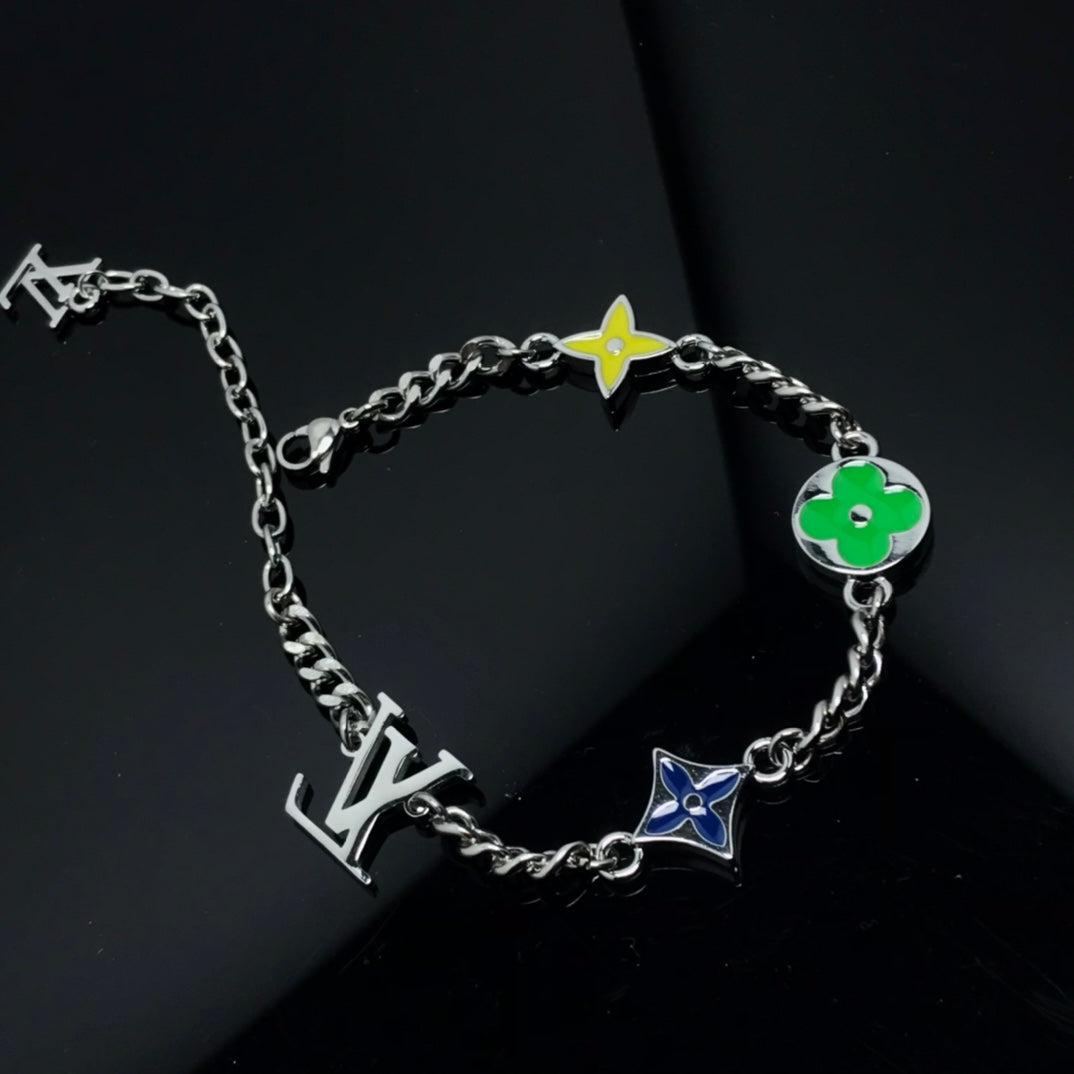 Four Flower Logo Adjustable Bracelet