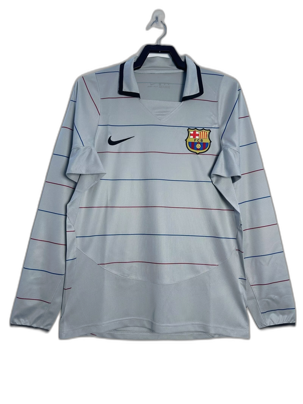 Barcelona 03/04 II Away Jersey - Long Sleeve Retro Version