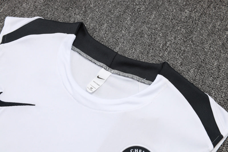 Chelsea Kit White Jersey + Shorts - No Sleeve 25/26