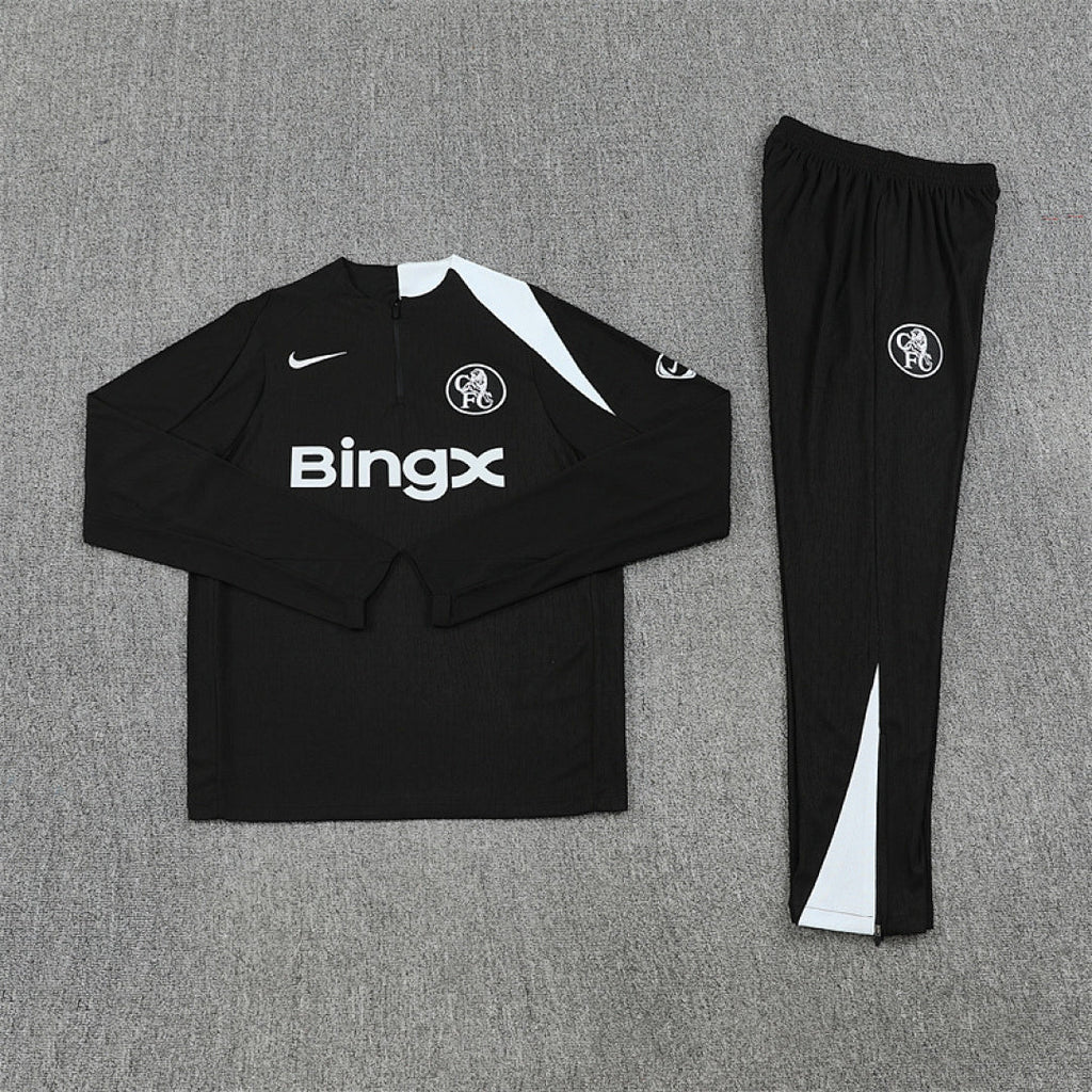 Chelsea Pre-Match Black II Tracksuit 25/26