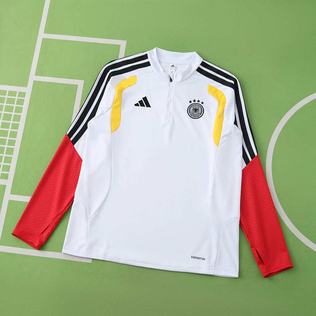 Germany World Cup 2026 Half-Zip Training Suit Set White