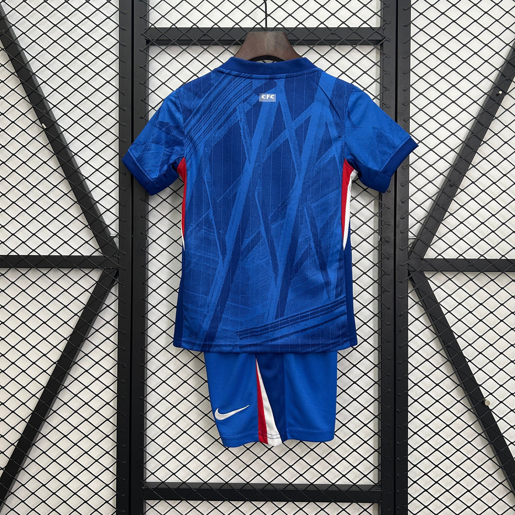 Kids Chelsea Home Kit 25/26 with World Champions 25 printing