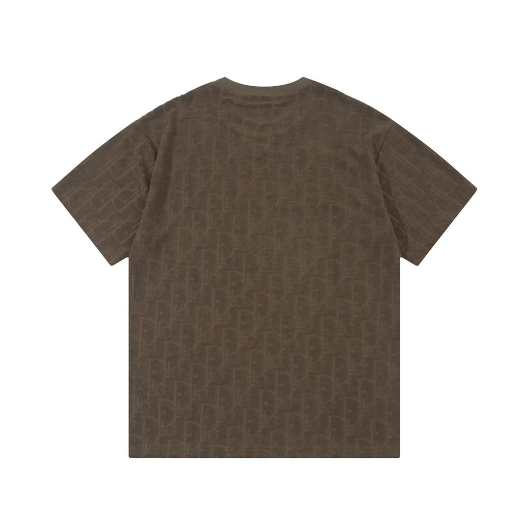 Jacquard towelling T-shirt