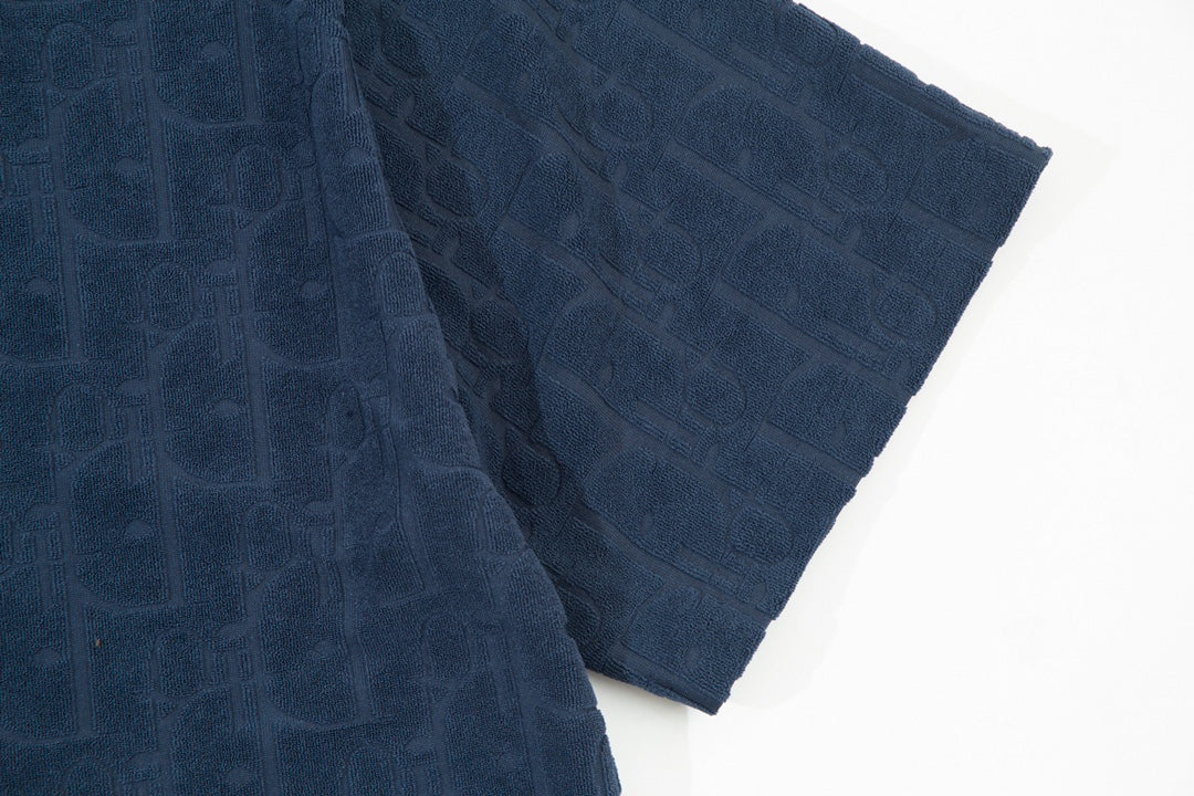 Jacquard towelling T-shirt