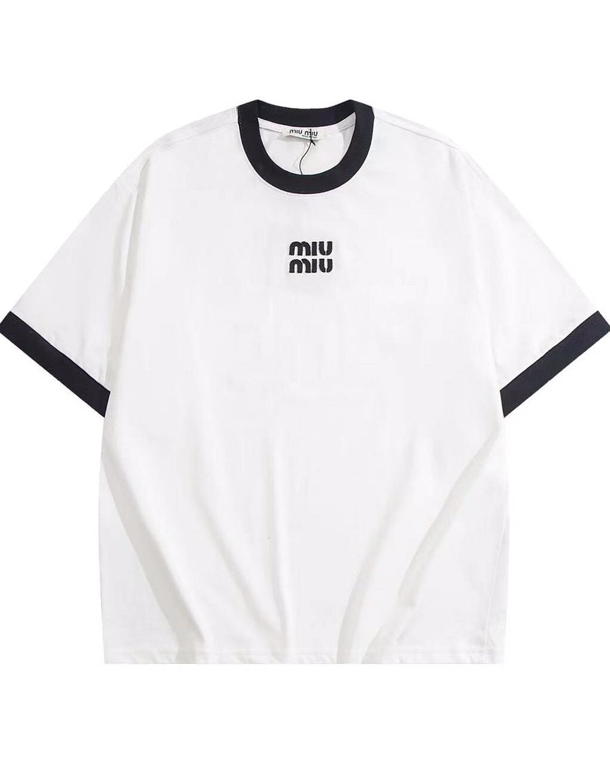 Color-blocking pure cotton