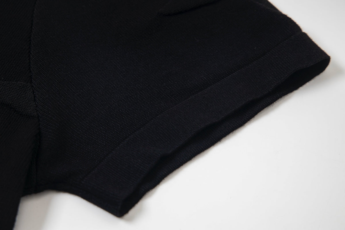 Steel-print relief limited knitted T-shirt