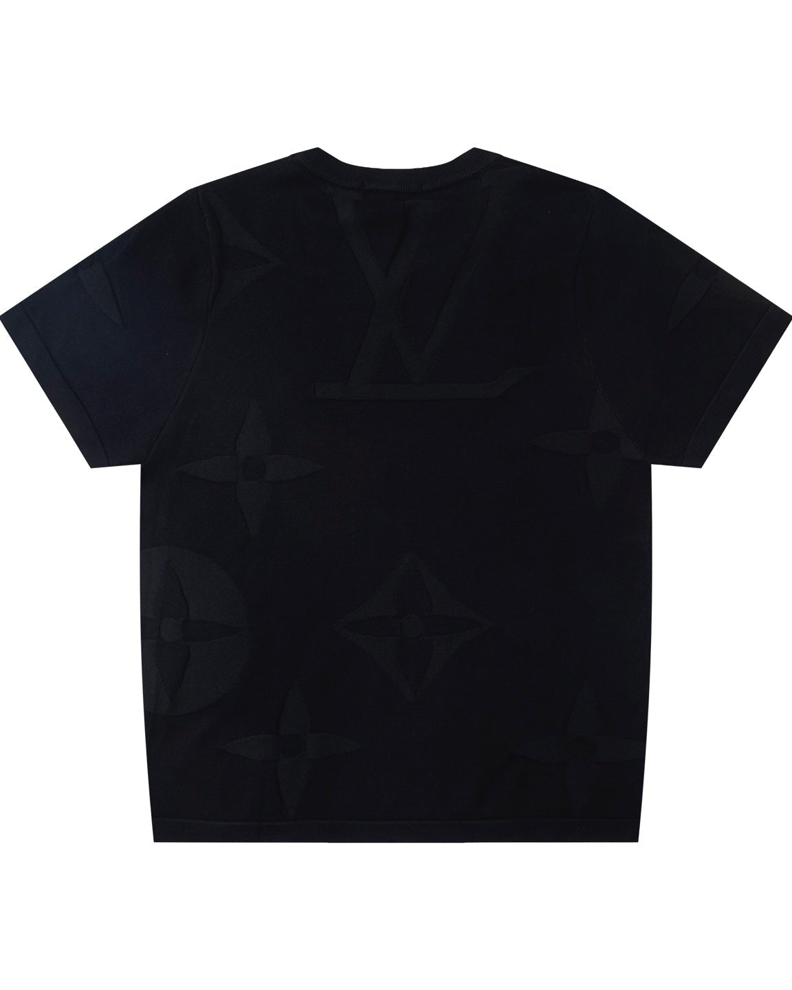 Steel-print relief limited knitted T-shirt