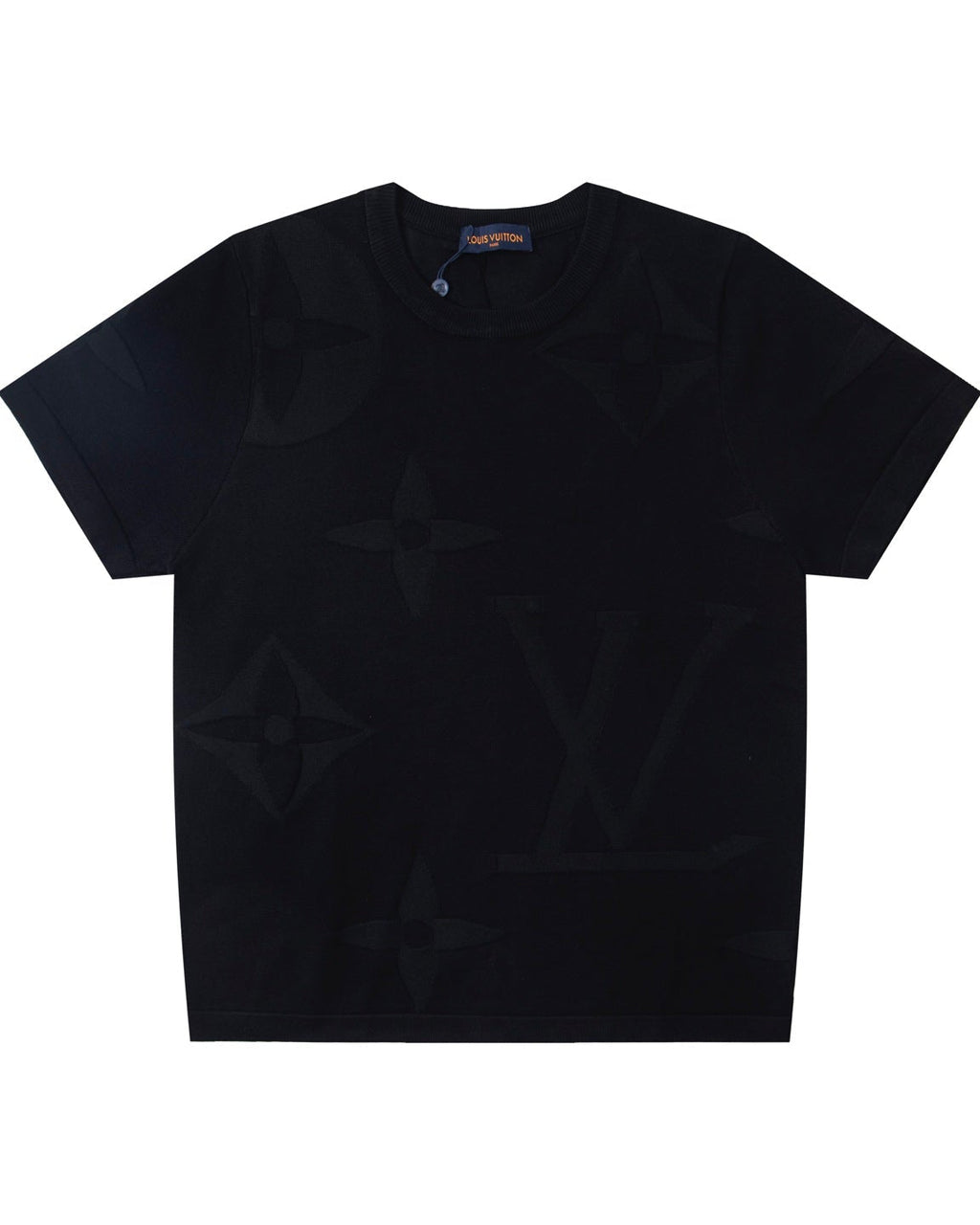 Steel-print relief limited knitted T-shirt