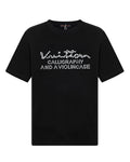 Pearl embroidered cotton T-shirt
