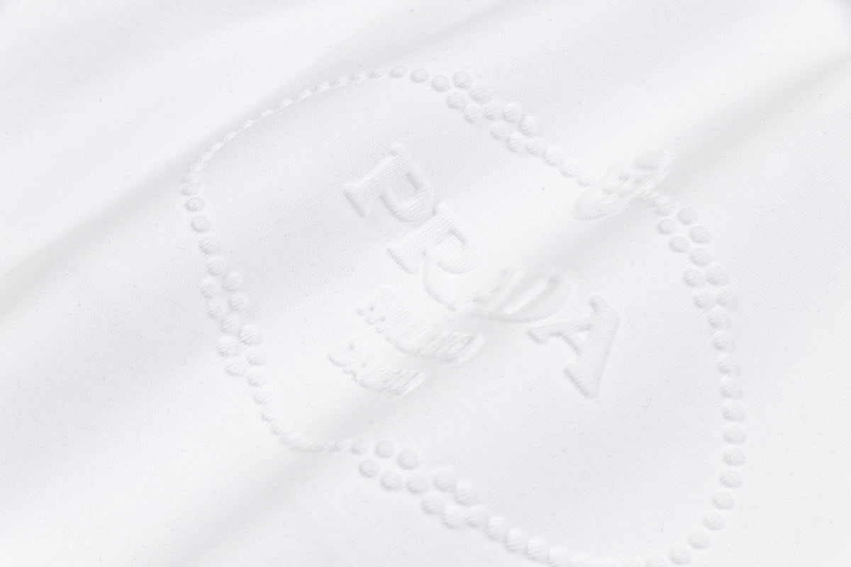 EMBOSSED PRINT COTTON T-SHIRT