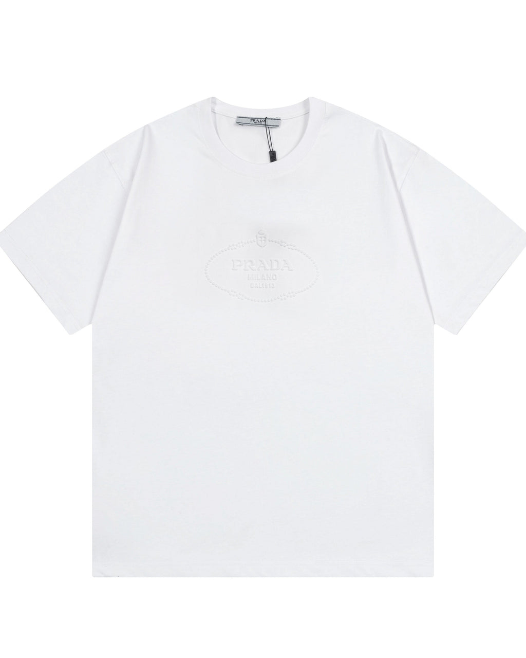 EMBOSSED PRINT COTTON T-SHIRT