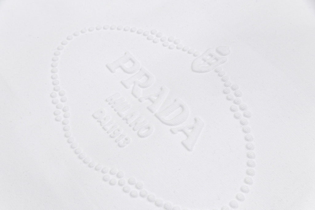 EMBOSSED PRINT COTTON T-SHIRT
