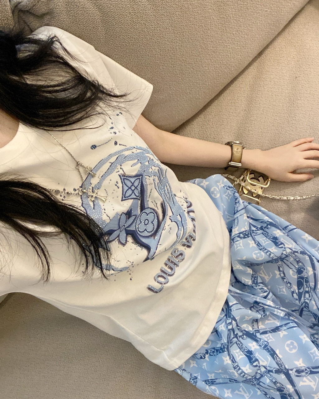 Diamond bean t-shirt
