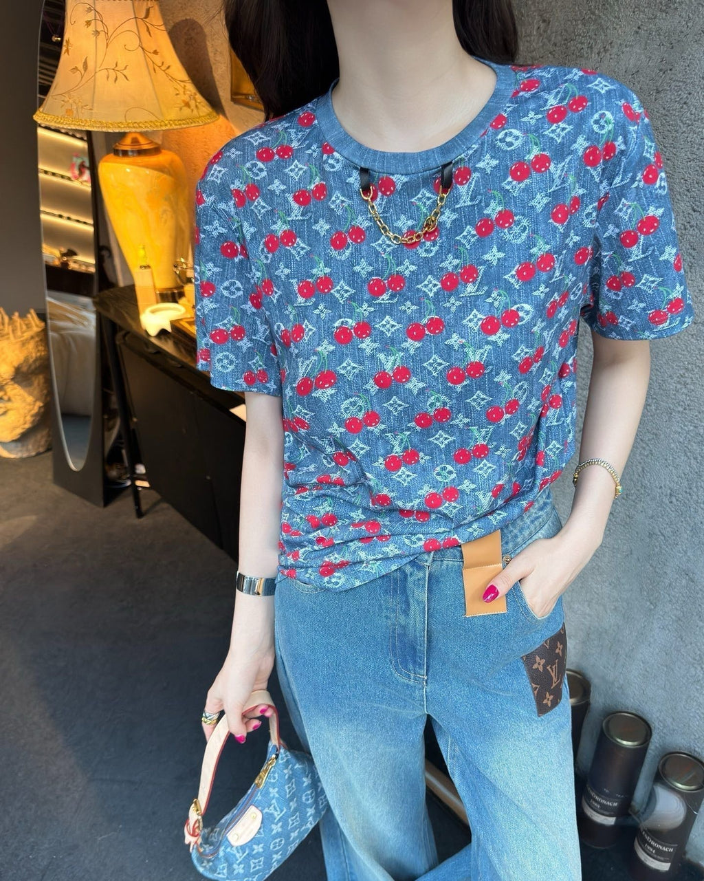 Cherry Print T-Shirt