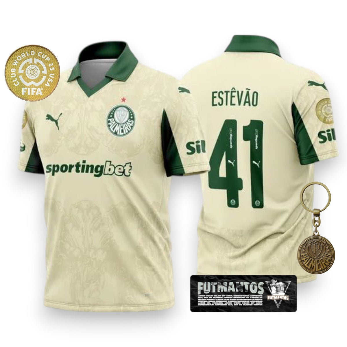 Camisa Palmeiras 25/26 Estêvão #41 - Edição Super Mundial