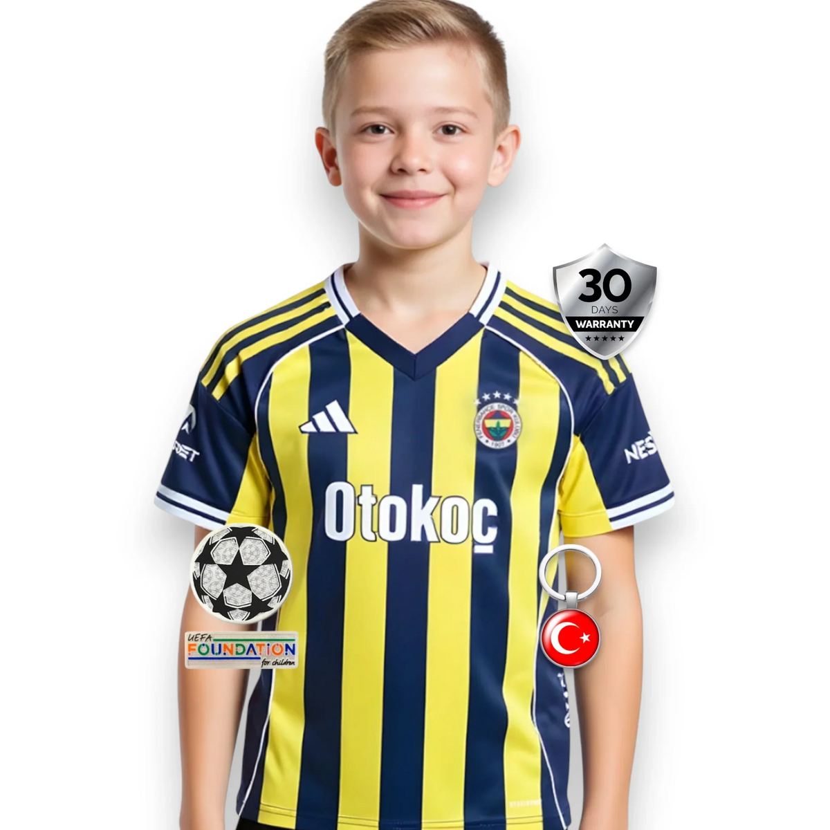 Kids Fenerbahçe Home Kit 2025/26
