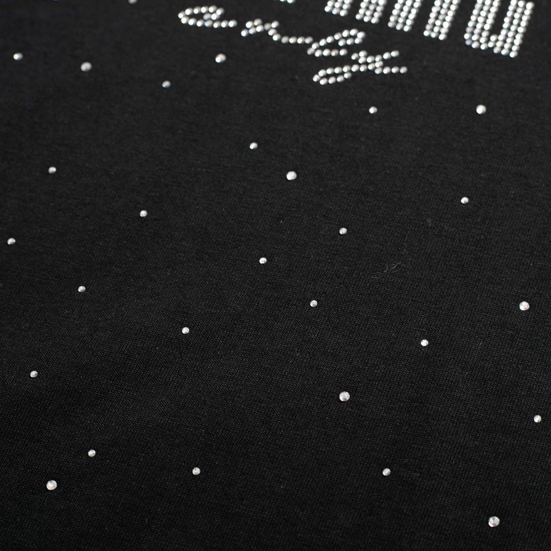 Diamond cotton black T-shirt